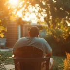 men in a serene arkansas setting, embracing sobriety in a peaceful, supportive sober living home.