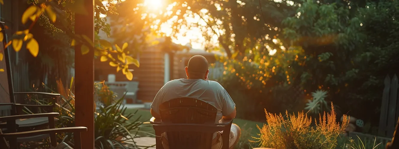 men in a serene arkansas setting, embracing sobriety in a peaceful, supportive sober living home.