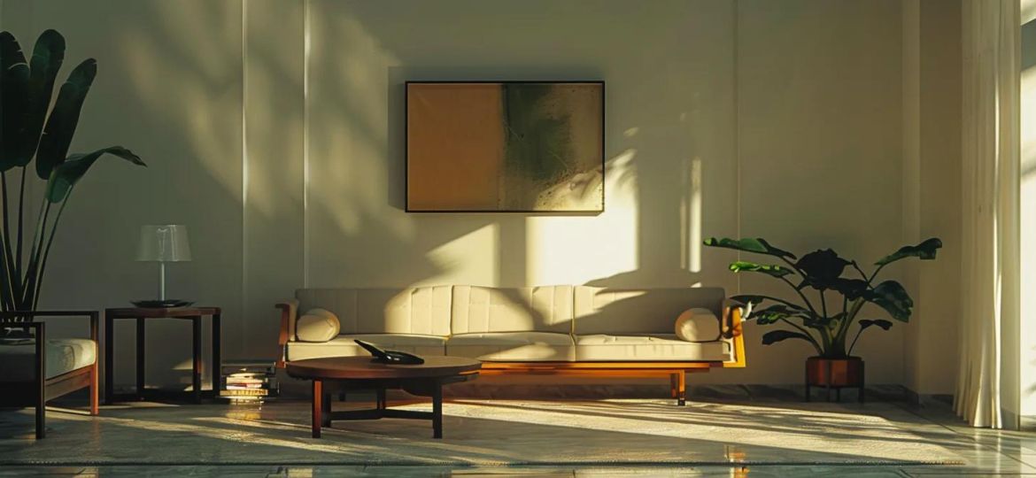 a modern recovery center lobby in arkansas, featuring sleek furnishings, calming colors, and inspiring artwork that fosters a welcoming and supportive atmosphere for individuals on their sober living journey.