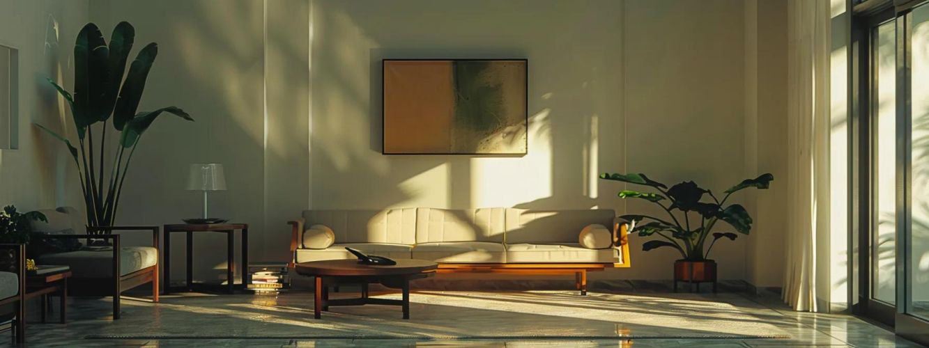 a modern recovery center lobby in arkansas, featuring sleek furnishings, calming colors, and inspiring artwork that fosters a welcoming and supportive atmosphere for individuals on their sober living journey.