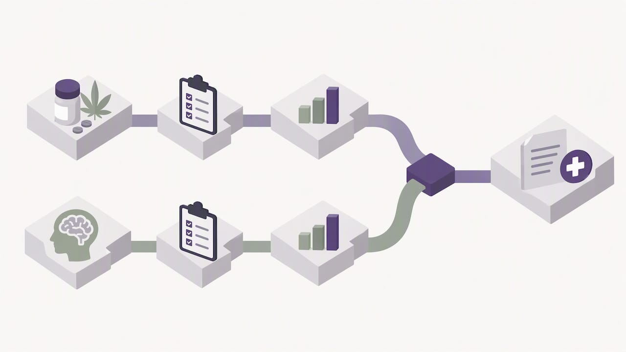 Dual diagnosis care streams joining treatment plan